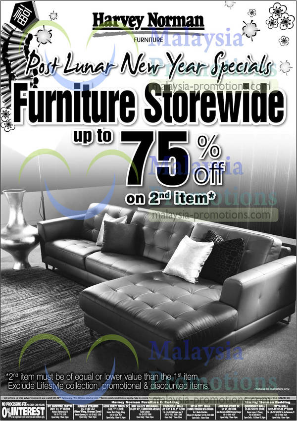 Featured image for (EXPIRED) Harvey Norman Furniture, Notebooks & Accessories Offers 16 – 22 Feb 2013