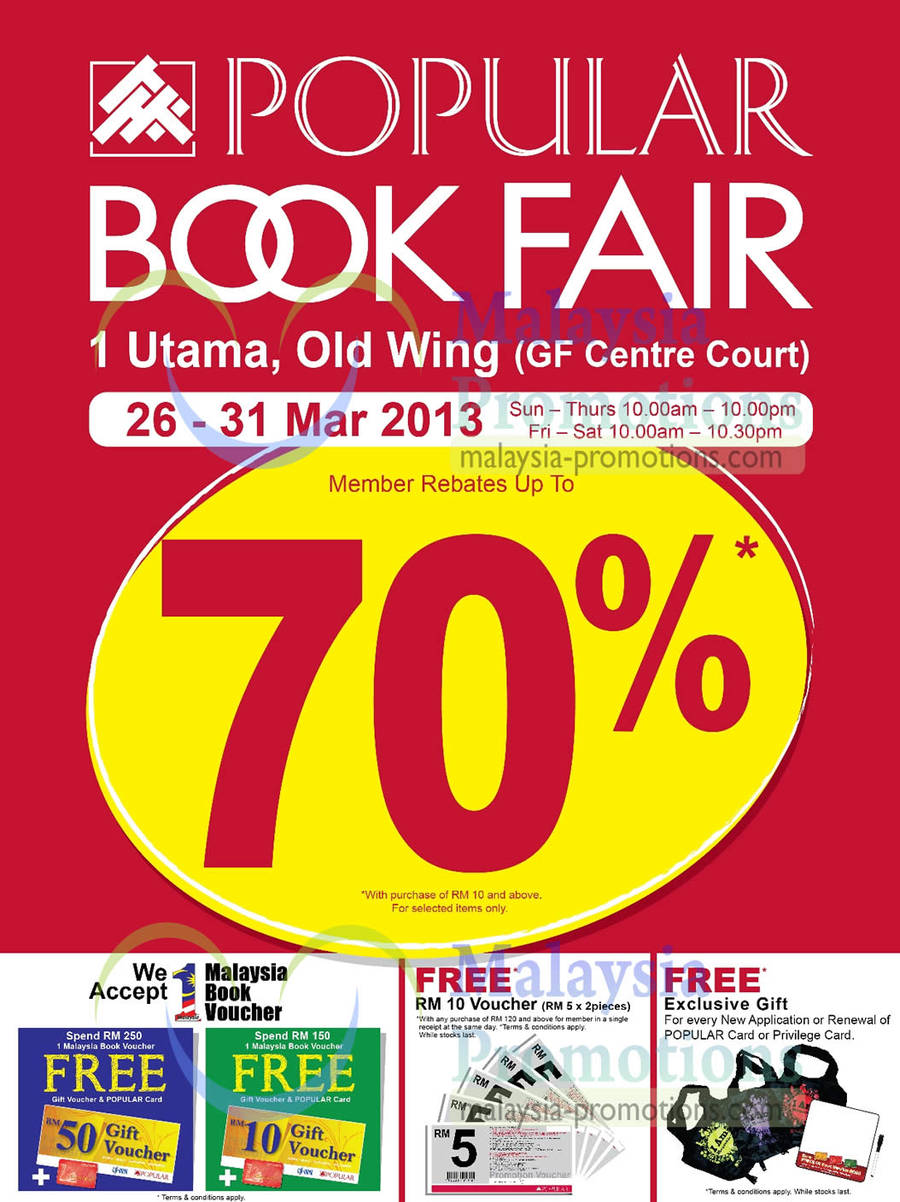 1 Utama Book Fair Venue, Timings, Dates, Promotions