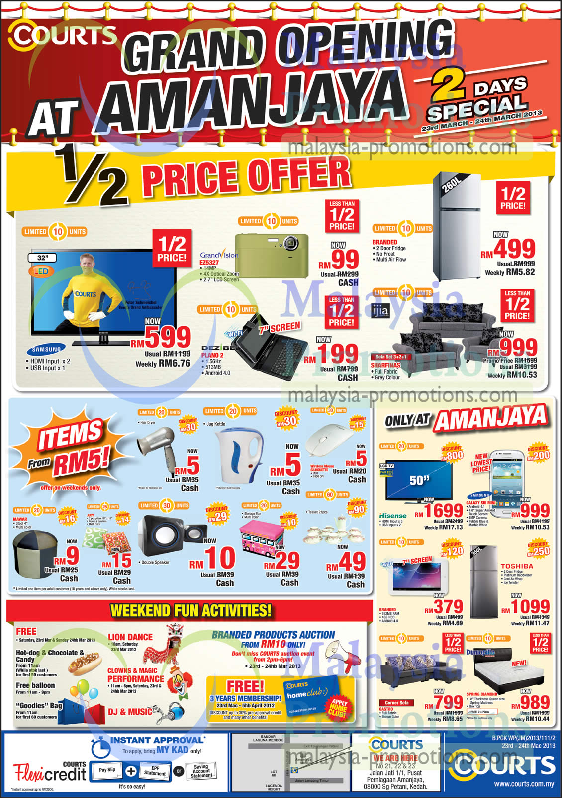 Featured image for Courts Amanjaya Grand Opening, North Outlets Special Offers & Other Offers 23 - 24 Mar 2013