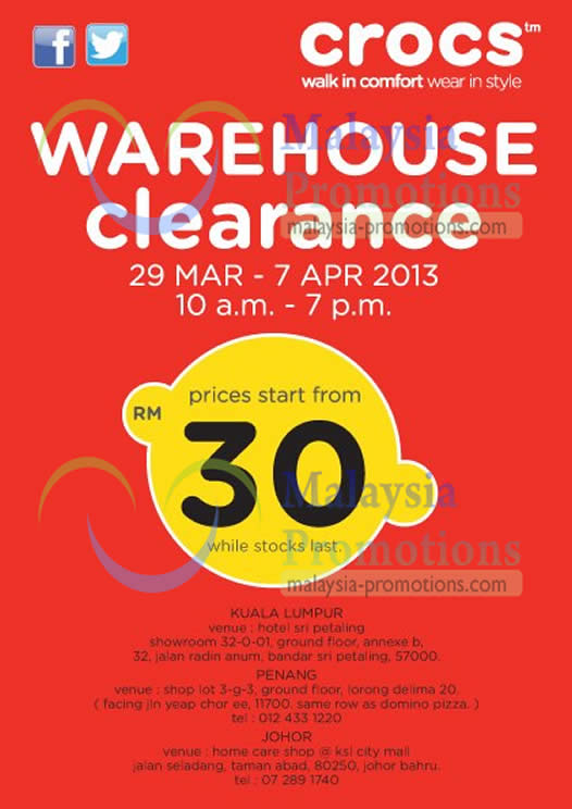 Featured image for Crocs Warehouse Clearance Sale @ Hotel Sri Petaling 29 Mar – 7 Apr 2013