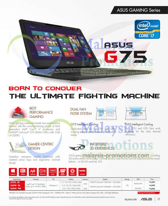 Gaming G75 Notebooks