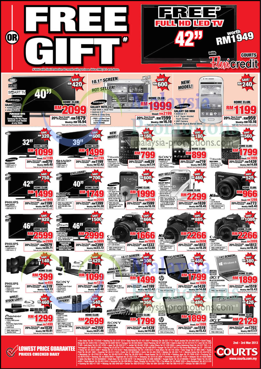 LED TVs, Digital Cameras, Notebooks, Samsung, Sharp, Canon, Sony, Blackberry, Acer, HP