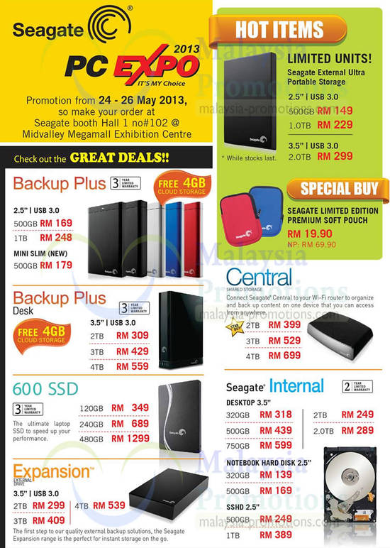 22 May Seagate Storage Price List Expansion, Backup Plus, SSD, Central, Internal, Portable