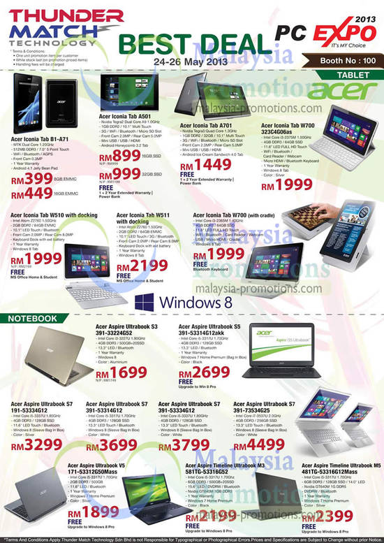 24 May Thunder Match Acer Notebooks, Tablets