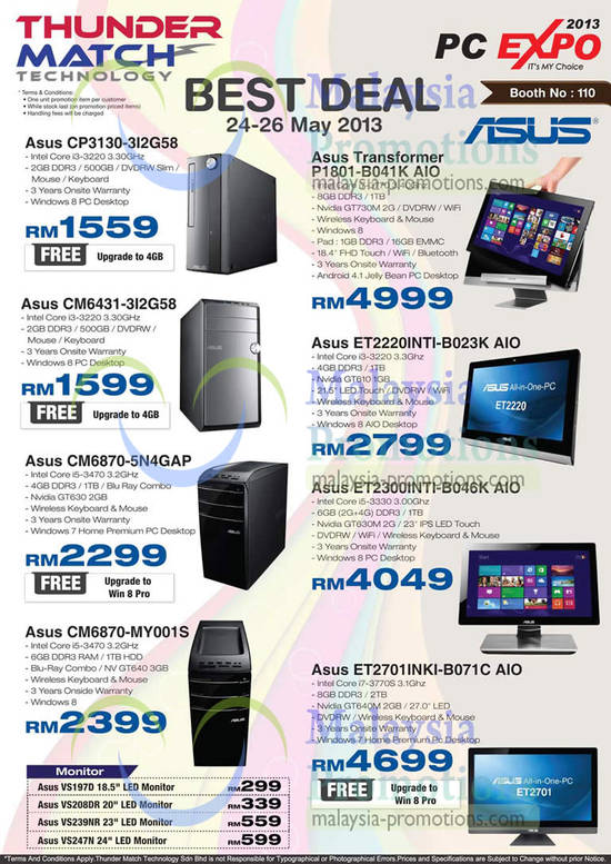 24 May Thunder Match Asus Desktop PC, AIO Desktop PCs, Monitors