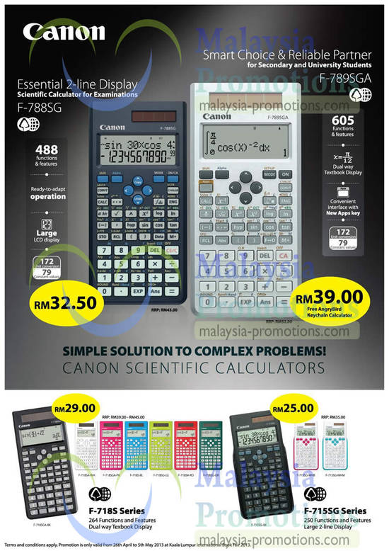 26 Apr Canon Calculators