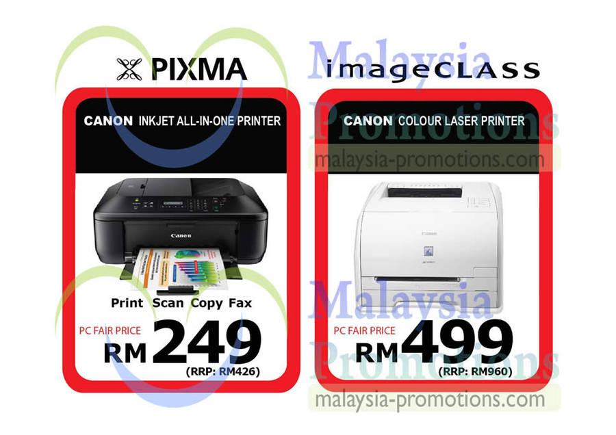 9 Apr Canon Pixma Imageclass Printers