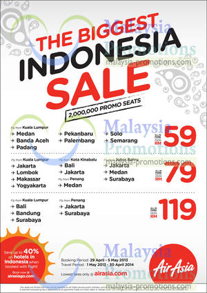 Featured image for (EXPIRED) Air Asia Indonesia Air Fares Sale 29 Apr – 5 May 2013