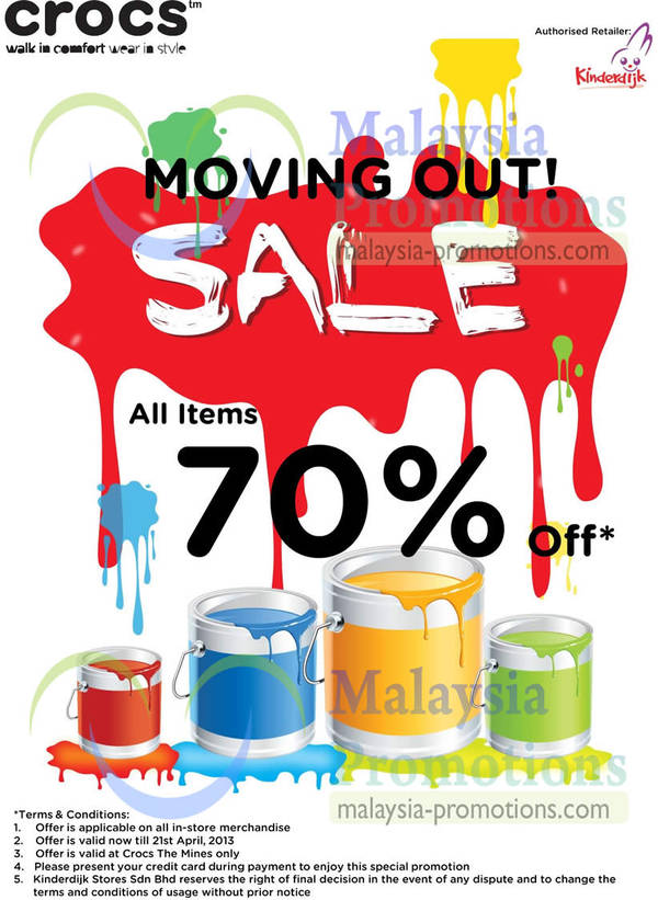 Featured image for Crocs Moving Out Sale 70% Off Storewide @ The Mines 5 – 21 Apr 2013
