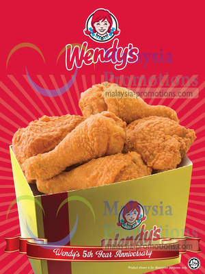 Featured image for (EXPIRED) Wendy’s 5pcs Chicken For RM8 Promo 28 Apr 2013