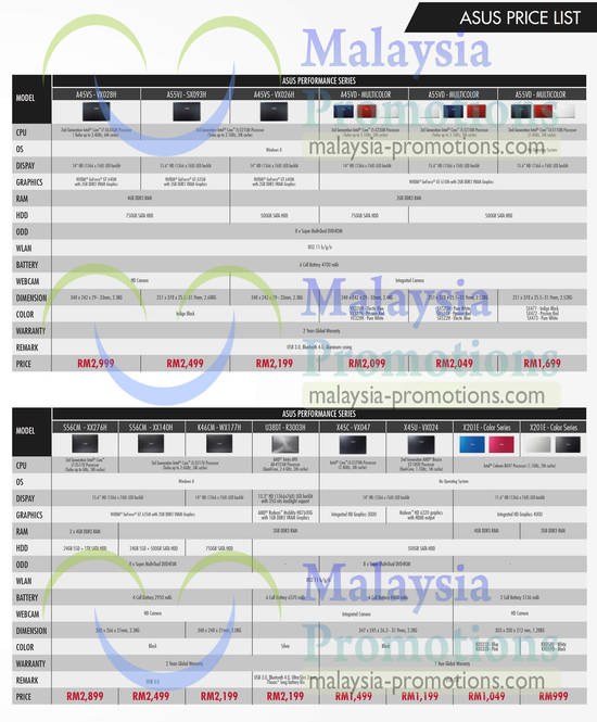 A45VS-VX028H, A55VJ-SX093H, A45VS-VX026H, A45VD-Multicolor, S56CM-XX276H, K46CM-WX177H, X45C-VX047, X45U-VX024, X201E-Color Series