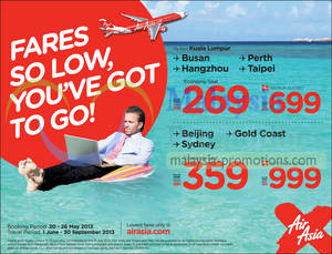 Featured image for (EXPIRED) Air Asia Promotion Air Fares 20 – 26 May 2013