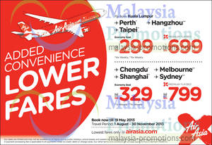 Featured image for (EXPIRED) Air Asia Promotion Air Fares 8 – 19 May 2013