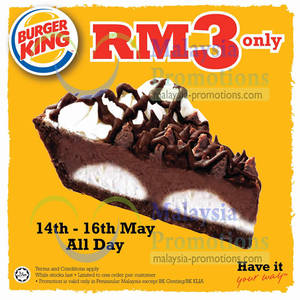 Featured image for Burger King RM3 Hershey’s Pie Coupon 14 – 16 May 2013