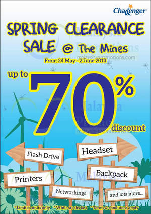 Featured image for (EXPIRED) Challenger Spring Clearance Sale @ The Mines 24 May – 2 Jun 2013