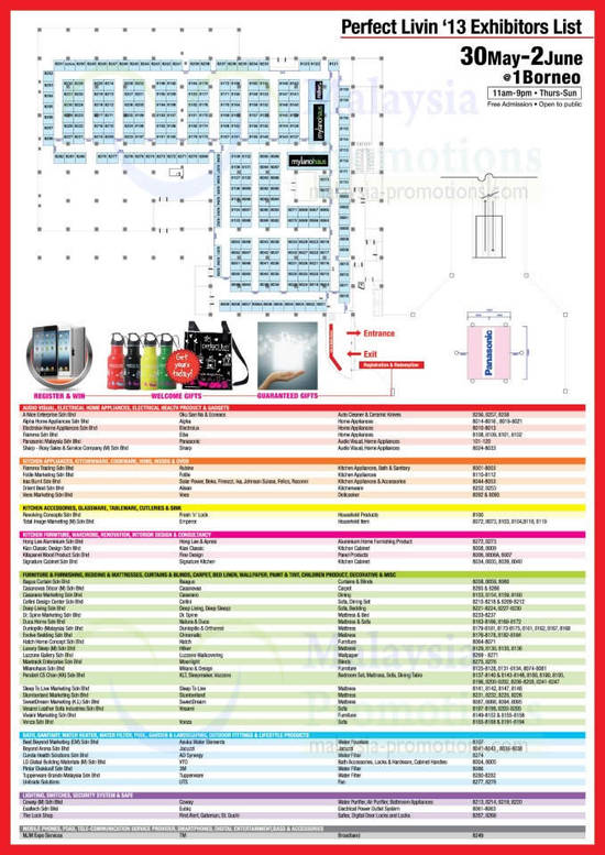 Exhibitors List, Floor Plan