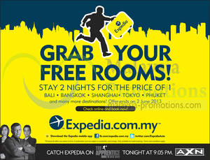 Featured image for (EXPIRED) Expedia 2 Nights For The Price of 1 Night Promo 29 May – 2 Jun 2013