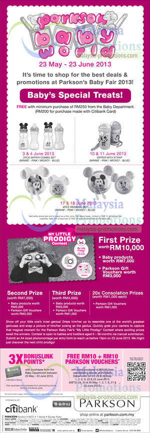 Featured image for (EXPIRED) Parkson Baby World Baby Fair Promo 23 May – 23 Jun 2013