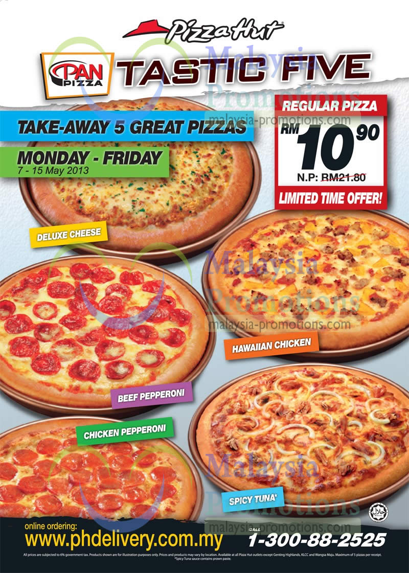 Pizza Hut 6 May 2013 Pizza Hut 50 Off Regular Pizza Takeaway Promo 7 15 May 2013 Msiapromos Com