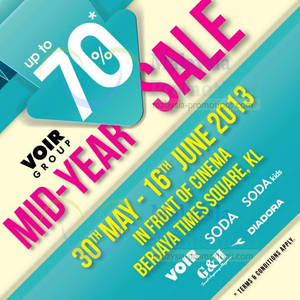 Featured image for (EXPIRED) Voir Group Mid Year Sale Up To 70% Off @ Berjaya Times Square 30 May – 16 Jun 2013