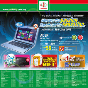 Featured image for Senheng Notebooks, Digital Cameras, Home Appliances, TVs & Other Electronics Offers 1 Jun 2013