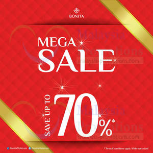 Featured image for (EXPIRED) Bonita Mega SALE Up To 70% Off 28 Jun – 1 Sep 2013