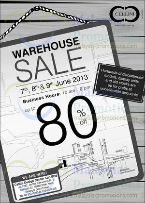 Featured image for (EXPIRED) Cellini Warehouse Sale Up To 80% Off 7 – 9 Jun 2013