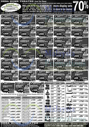 Featured image for Desa Home Theatre Display Sets Clearance Sale 1 – 2 Jun 2013