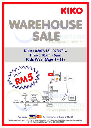 Featured image for (EXPIRED) Kiko Warehouse Sale @ Taman Industri Pusat Bandar Puchong 2 – 7 Jul 2013