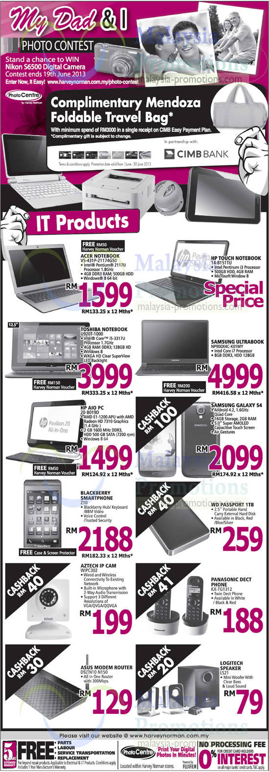 Notebooks, PC, Smartphone, Dect Phone, Speaker, Router, Acer, Toshiba, HP, Samsung, Aztech, Panasonic, Logitech, Asus