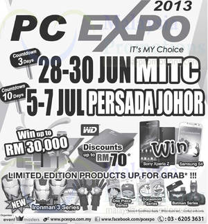 Featured image for (EXPIRED) PC Expo 2013 @ MITC 28 – 30 Jun 2013