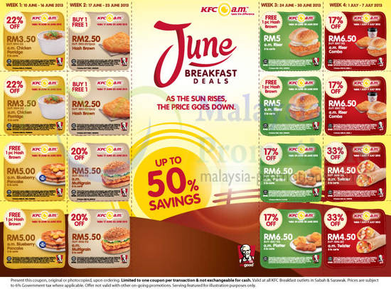 Sabah n Sarawak KFC AM Coupons