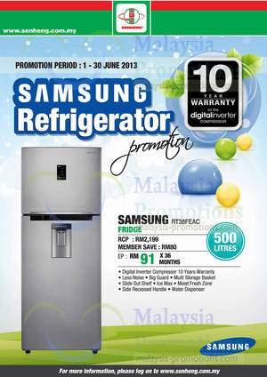 Featured image for Senheng Samsung Fridges & Branded Notebooks Offers 3 June 2013