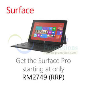 Featured image for Microsoft Surface Pro Offer @ Thunder Match 8 Jun 2013