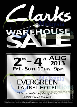 Featured image for (EXPIRED) Clarks Warehouse SALE @ Evergreen Laurel Hotel 2 – 4 Aug 2013