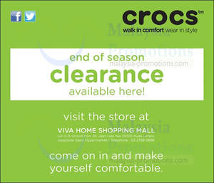 Featured image for (EXPIRED) Crocs End of Season SALE @ Viva Home 12 Jul 2013