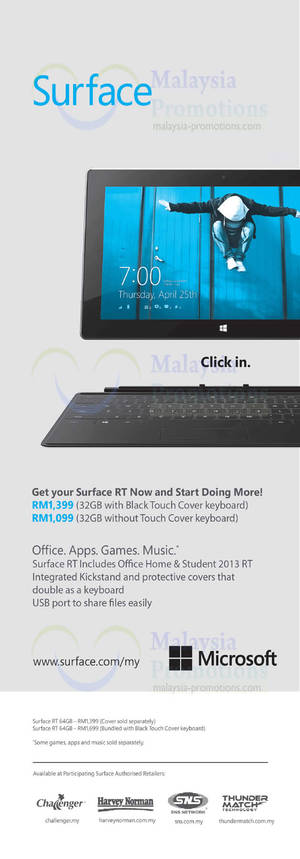 Featured image for Microsoft Surface RT Tablets Price List Offers 26 Jul 2013