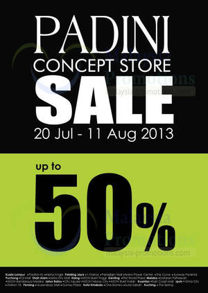 Featured image for (EXPIRED) Padini Raya SALE Up To 50% Off 20 Jul – 8 Aug 2013