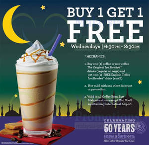 Featured image for The Coffee Bean & Tea Leaf Sarawak Wednesdays 1 For 1 Promo 30 Jul 2013