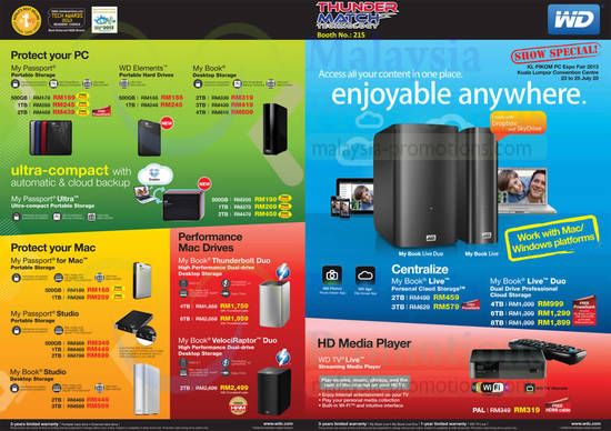 22 Aug Thundermatch Western Digital External Storage, My Book, HD Media Player