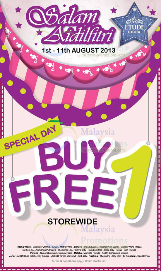 Etude House 1 for 1 2 Aug 2013