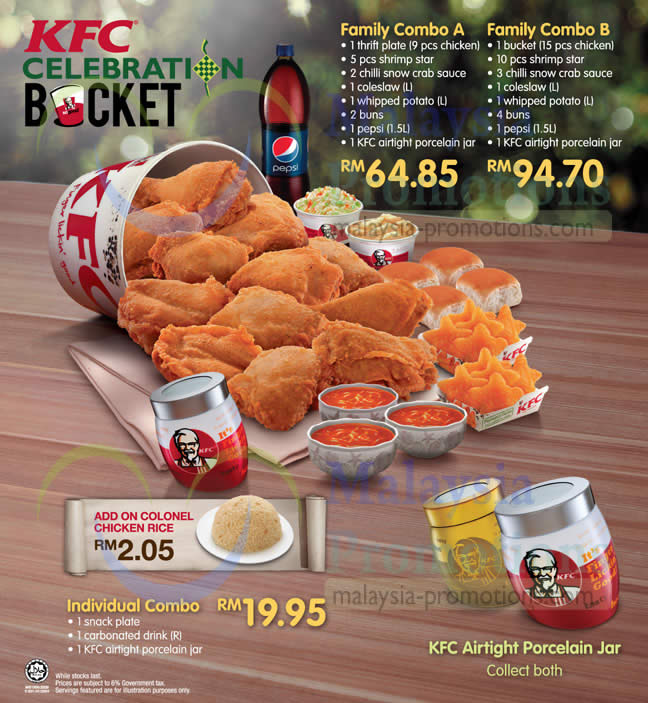 Kfc deals menu bucket