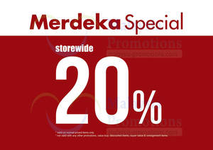 Featured image for (EXPIRED) Padini 20% Off Storewide Merdeka Promo 29 Aug – 1 Sep 2013