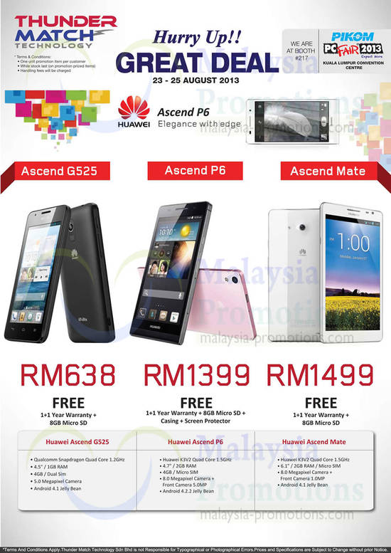 Thundermatch Huawei Ascend G525, Huawei Ascend P6, Huawei Ascend Mate