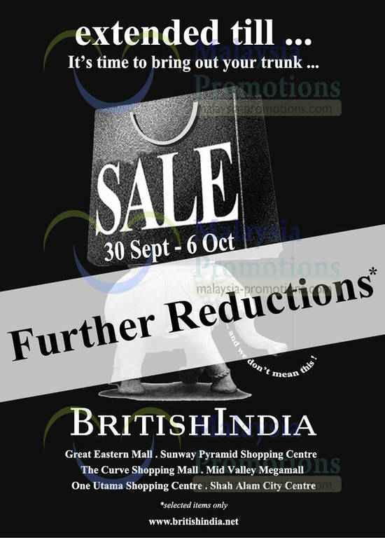 30 Sep Further Reductions Till 6 Oct