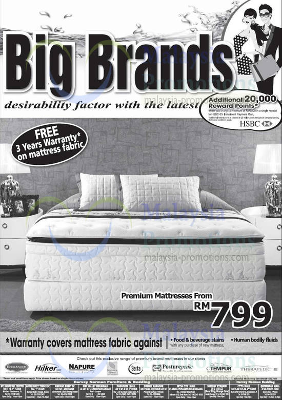 Bedding, Mattresses, Englander, Hilker, Napure, Nature’s Finest, Serta, Sealy Posturepedic