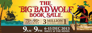 Featured image for (EXPIRED) Big Bad Wolf Books Up To 95% Off SALE @ MIECC 6 – 15 Dec 2013