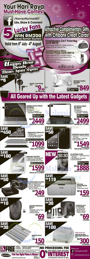 Featured image for (EXPIRED) Harvey Norman Digital Cameras, Furniture, Notebooks & Appliances Offers 28 – 30 Sep 2013