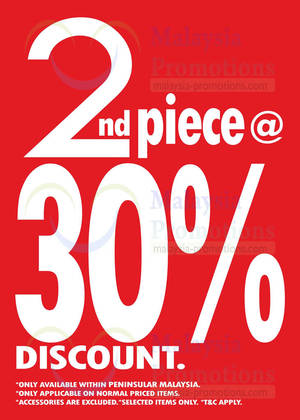 Featured image for (EXPIRED) Nichii 30% Off 2nd Piece Promo @ Nationwide 13 Sep 2013