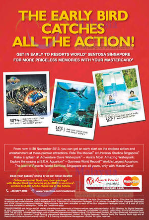 Featured image for (EXPIRED) Resorts World Sentosa MasterCard Special Offers 11 Sep – 30 Nov 2013